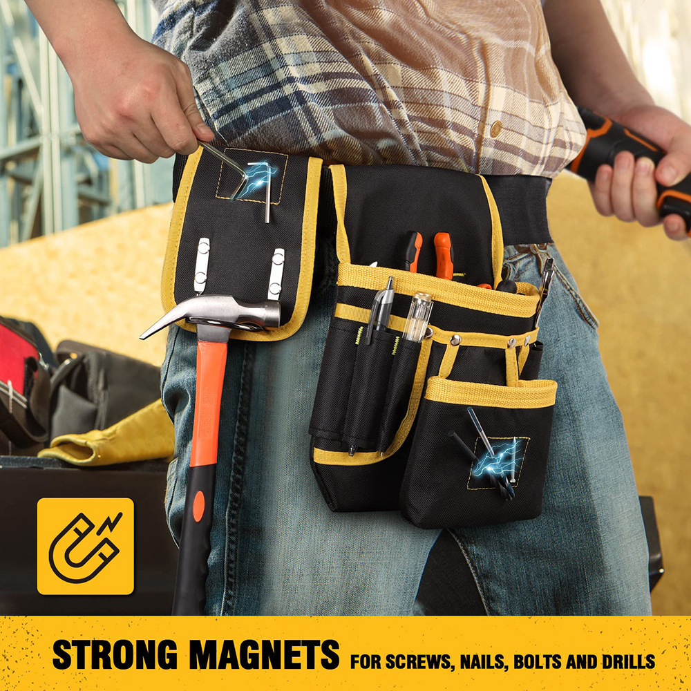 Thickened Canvas Multi-Functional Tool Organizer Electricians Waist Bag