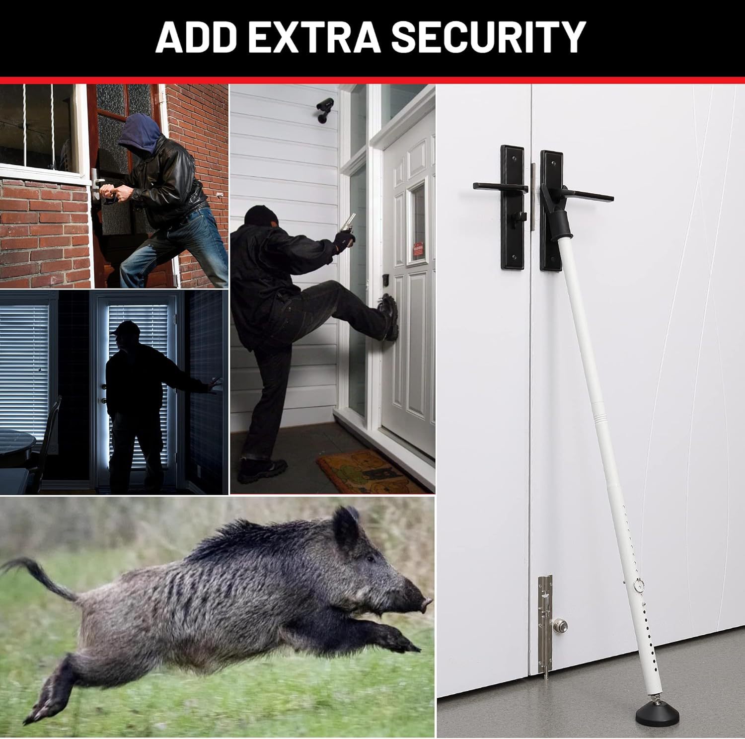 Adjustable Heavy-duty Door Stop For Secure Tight Closure