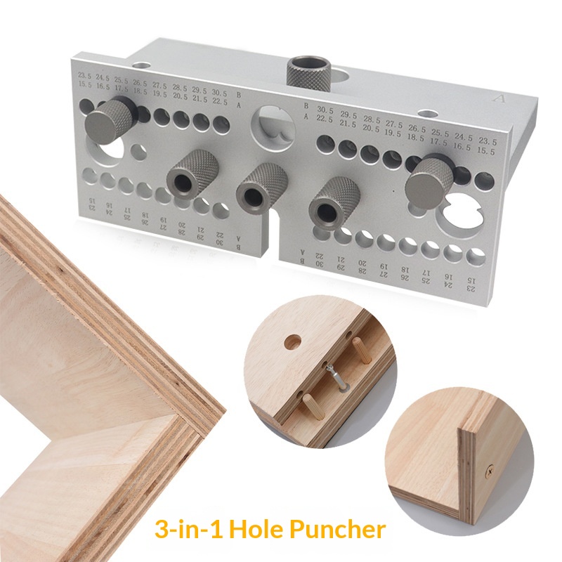 Woodworking 3-in-1 Hole-Punch Locator