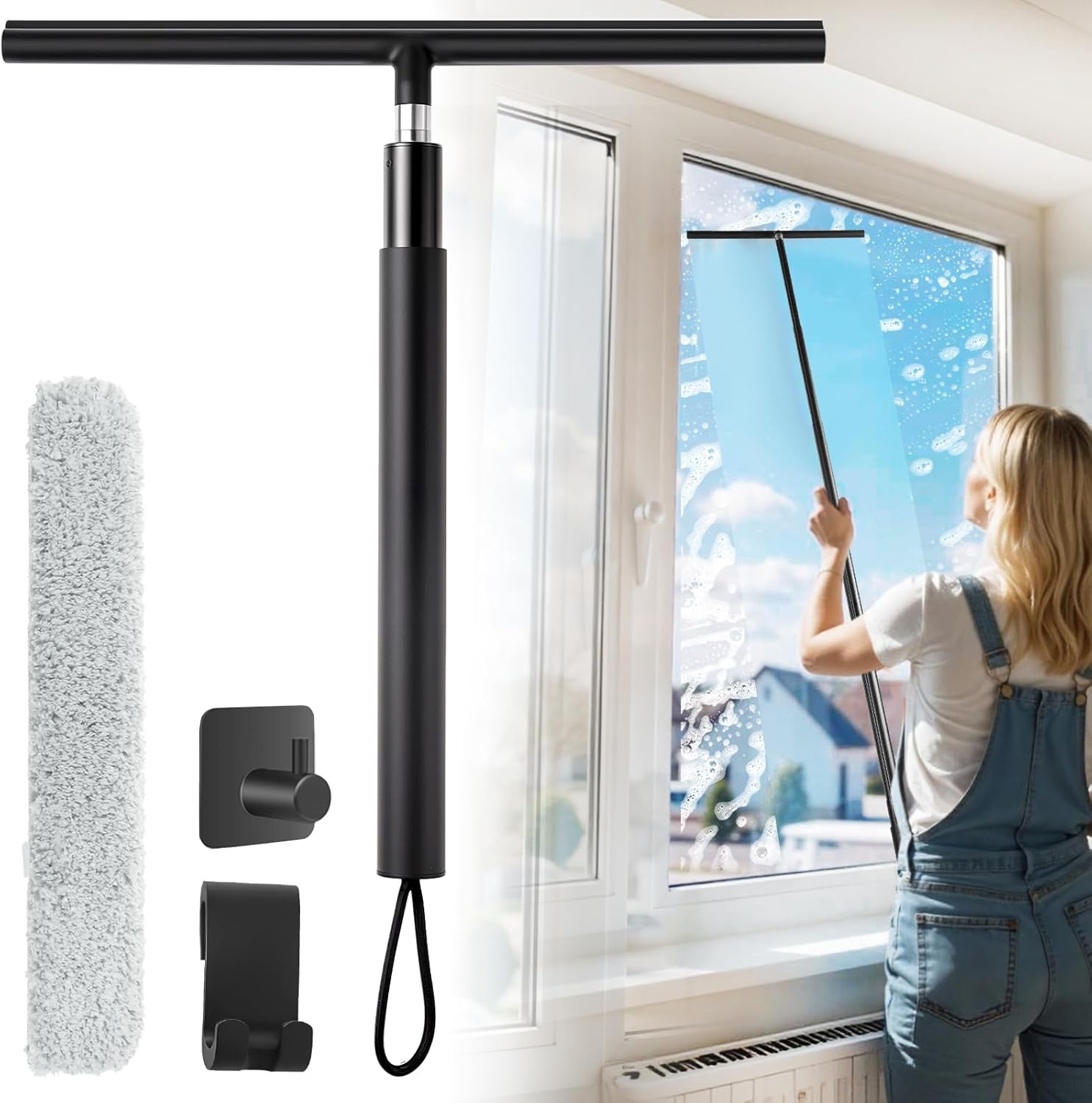Detachable And Extendable Household Silicone Glass Squeegee
