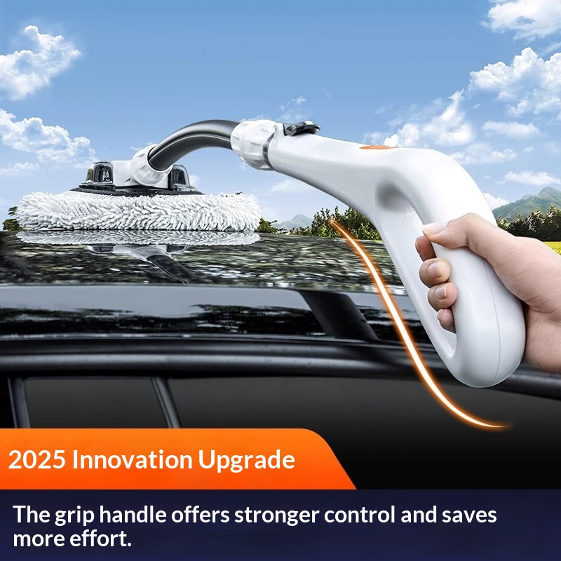 Car Wash Handheld Bent-Handle Soft-Bristle Mop