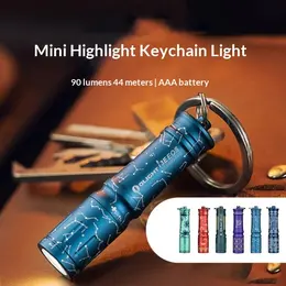 Compact Mini Outdoor Waterproof High-Intensity Emergency Durable Keychain AAA Flashlight