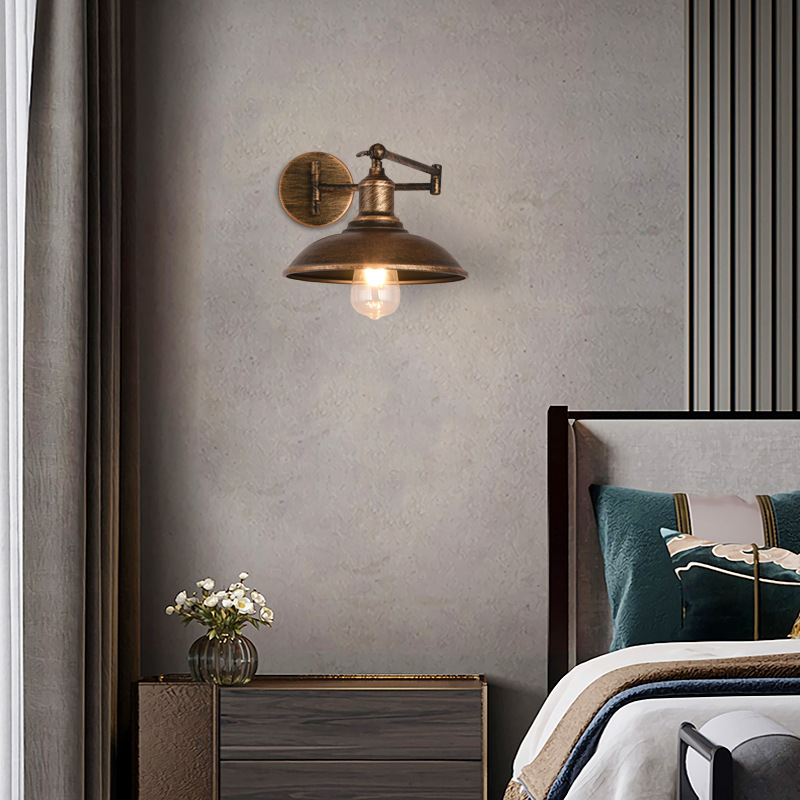 Chinese-style Indoor Swing-arm Wall Lamp For The Bedroom