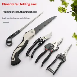 Gardening Five-Piece Pruning Shears And Bypass Saw Tool Set