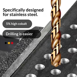 Stainless Steel Dedicated Drilling Full-Flute Drill Bit Set For Electric Drills