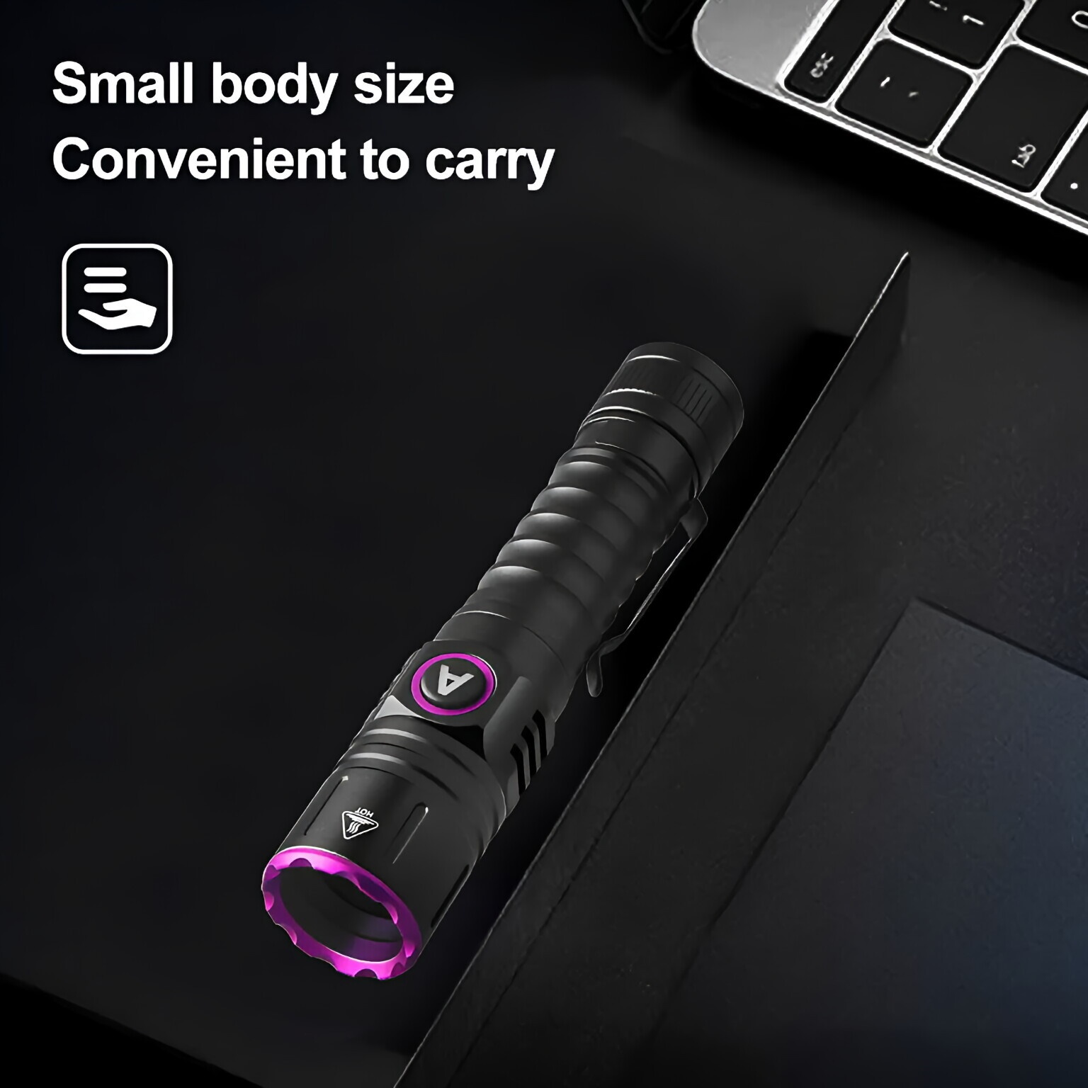 UV Amber Wax Identification Aluminum Alloy Portable Flashlight