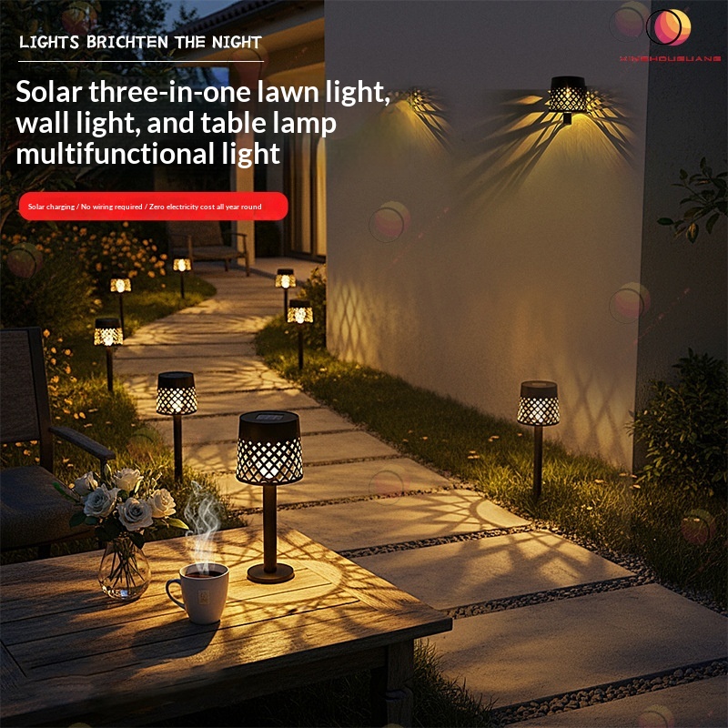 Outdoor Solar-Powered Light And Shadow Lamp