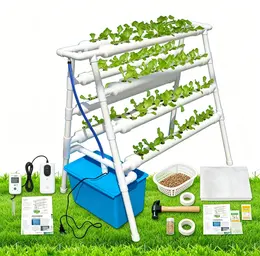 Home Balcony Hydroponic Vegetable Planter With A Double-sided Planting Rack