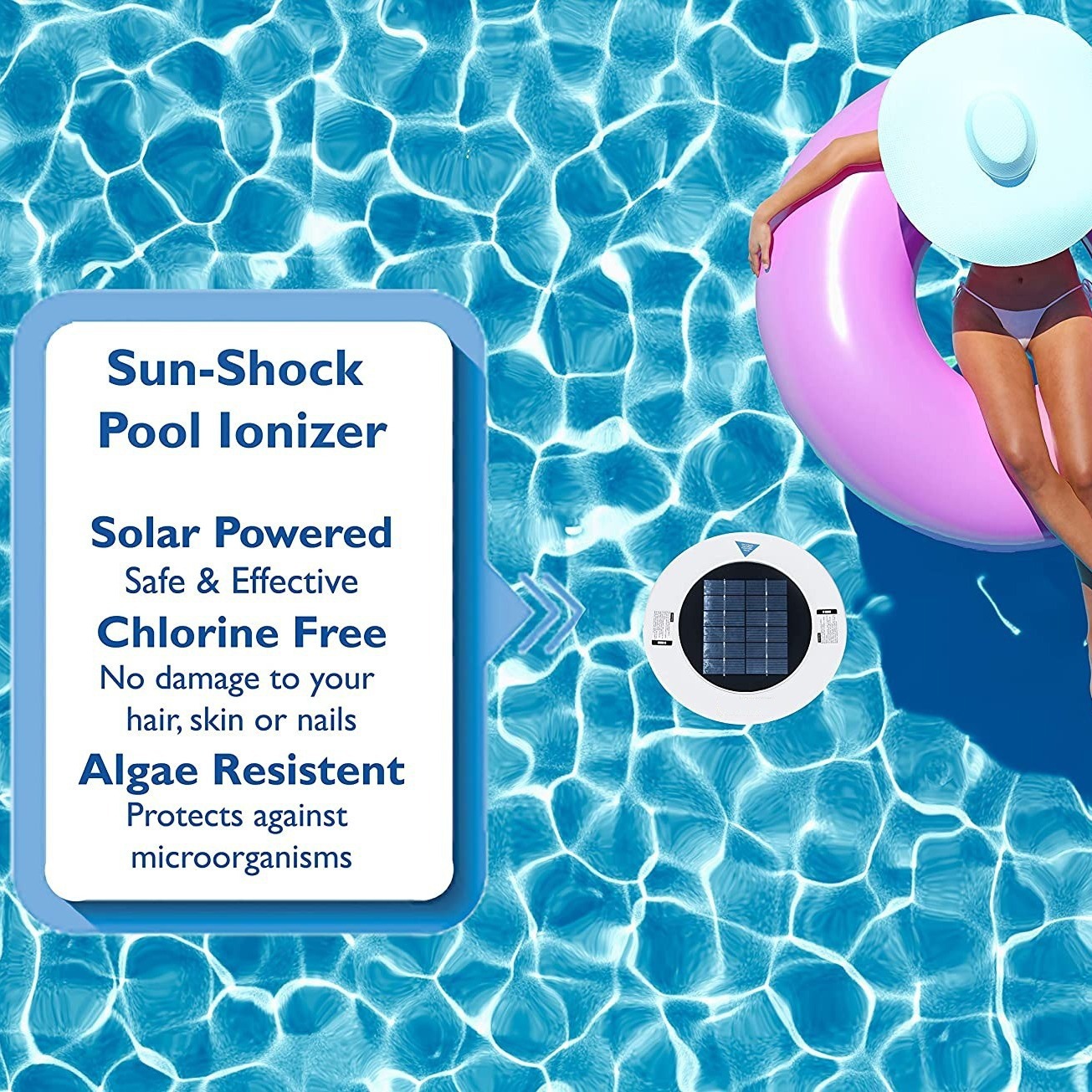 Solar-powered Copper Ion Pool Purifier
