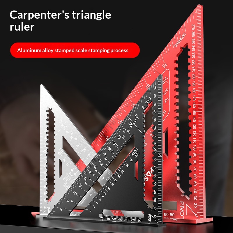 Thickened High-Precision Aluminum Alloy Carpenters Triangle Ruler