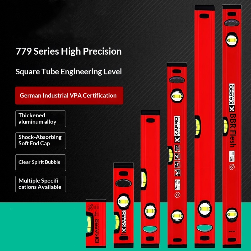 High-Precision Thickened Aluminum Alloy Measuring Level Ruler