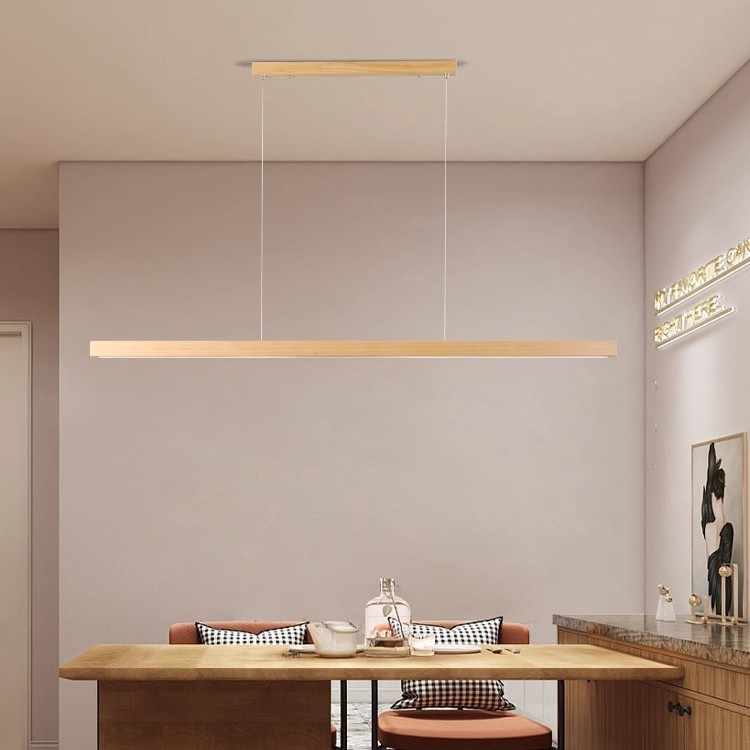 Minimalist One-word Log-style Dining Room Chandelier
