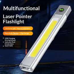 New Multifunctional Powerful Magnetic Laser Pointer Flashlight