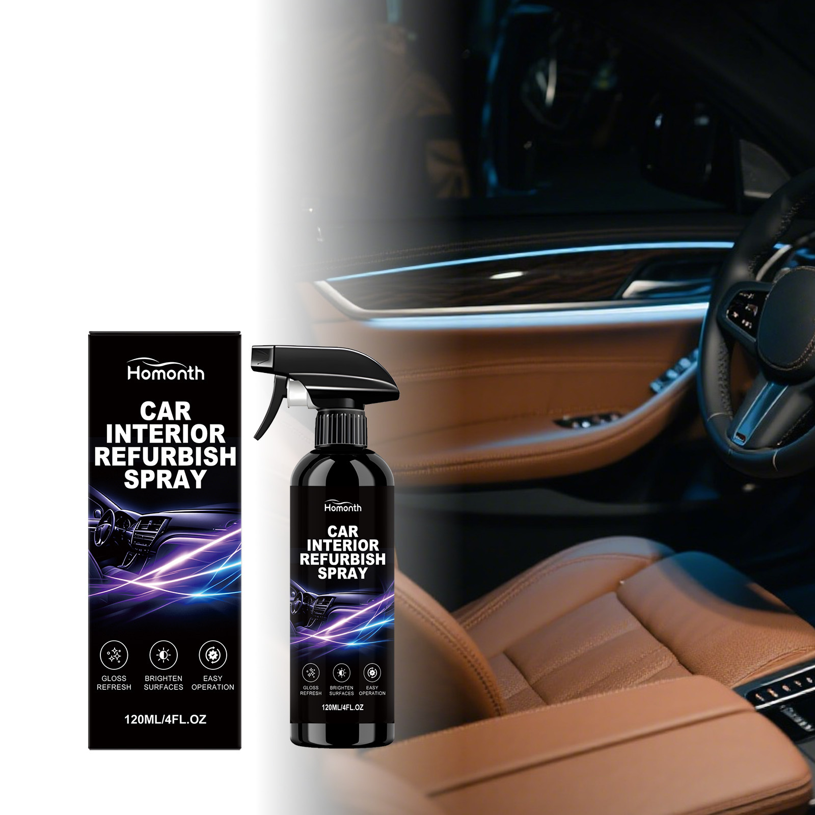 Automotive Interior Dashboard Leather And Door Panel Plastic Refurbishing And Maintenance Agent