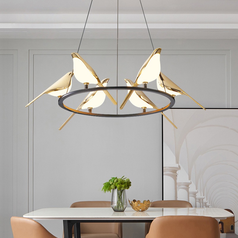 Nordic-style Minimalist Bird-shaped Artistic Pendant Lamp For The Living Room