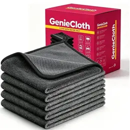 Microfiber Magic Cleaning Cloth Set - Super Absorbent Reusable Dish Towels for Kitchen Bathroom Car Detailing 5 Pack