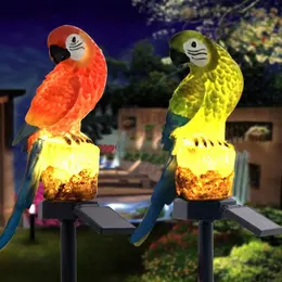 Solar-Powered Parrot Craft Lawn Lamp