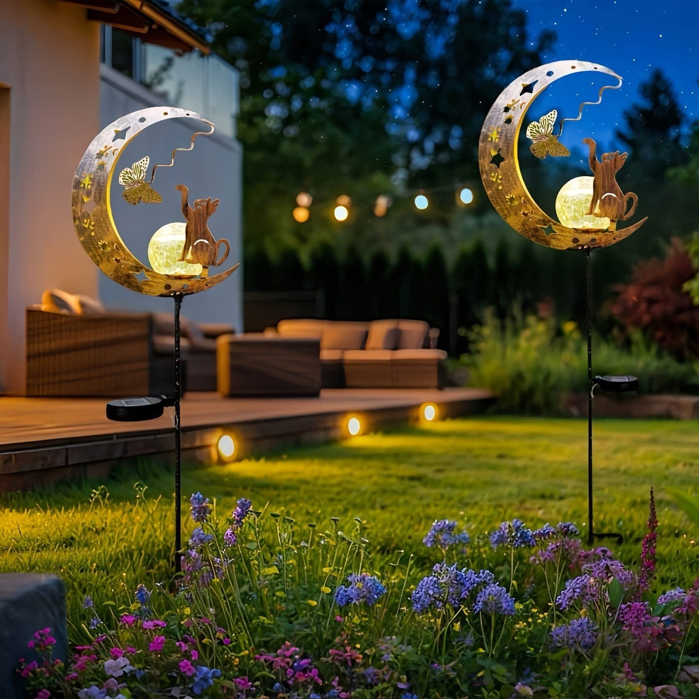 Wrought Iron Outdoor Garden Solar Light