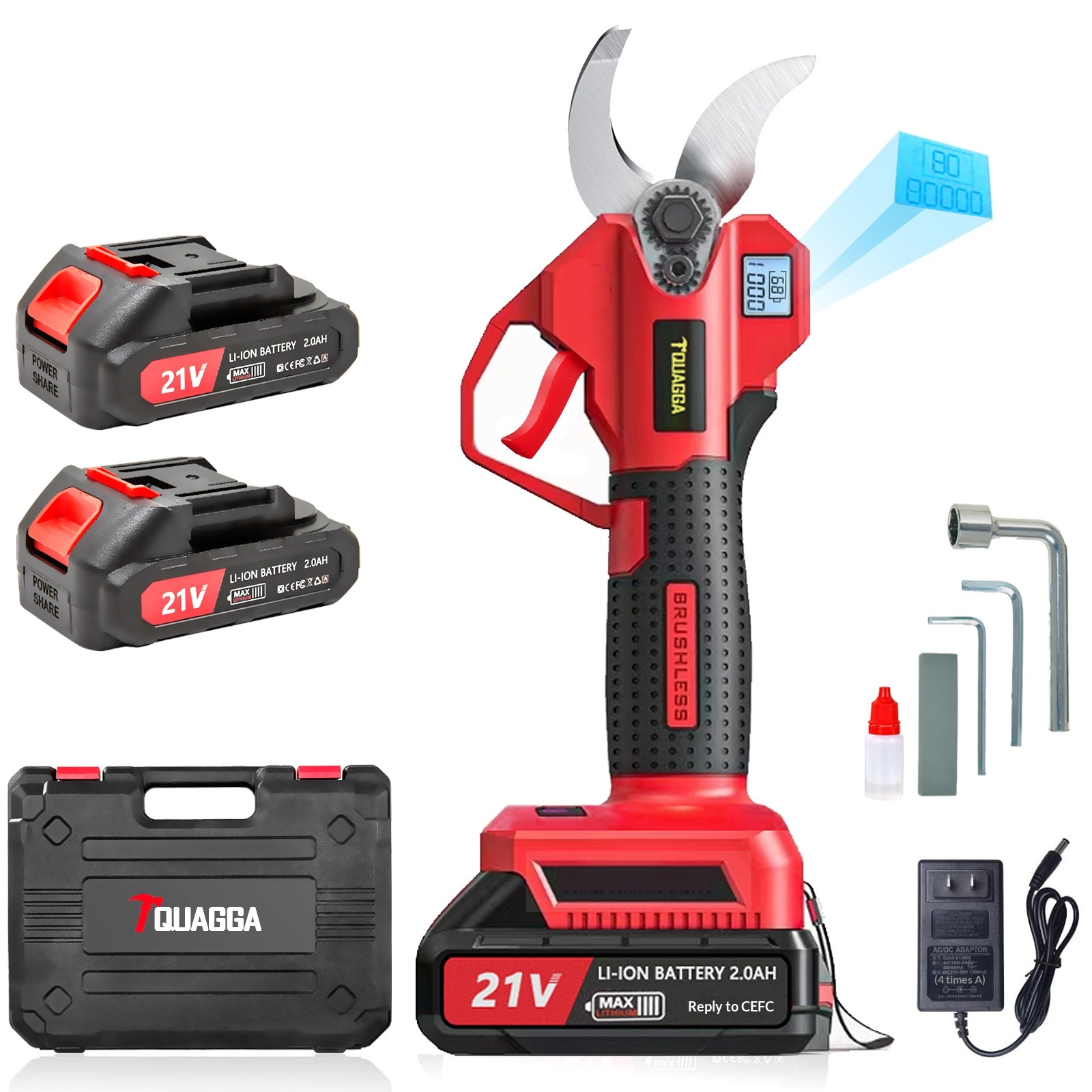Main product image of Cordless Garden Electric Pruning Shears, Lithium Battery Powered