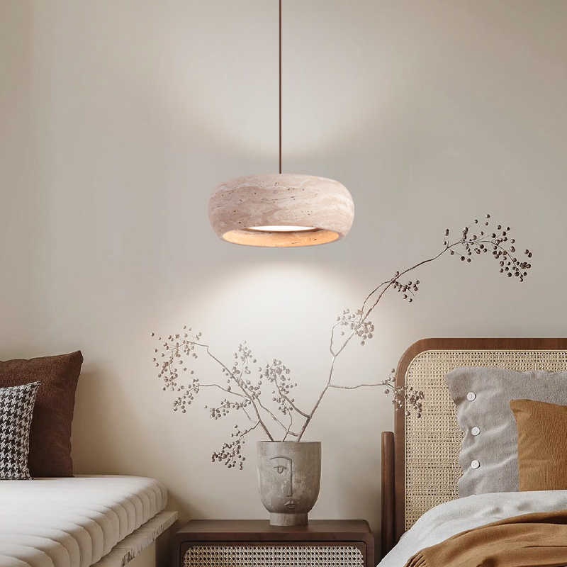 Minimalist Bedroom Bedside Pendant Lamp In Wabi-sabi And Vintage Styles