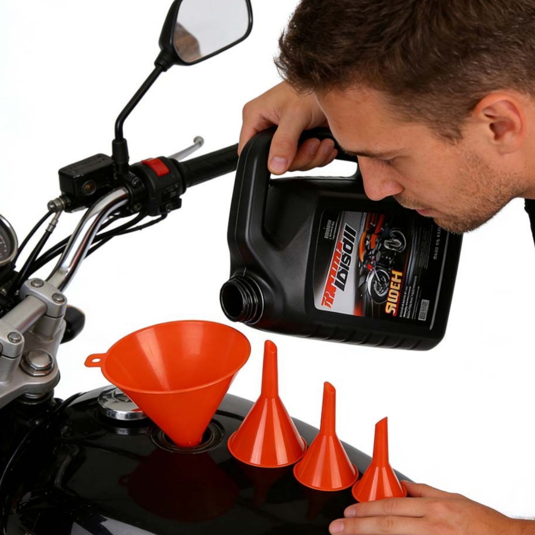 Main product image of 4 Piece Plastic Oil Funnel Set, Wide Mouth, Automotive