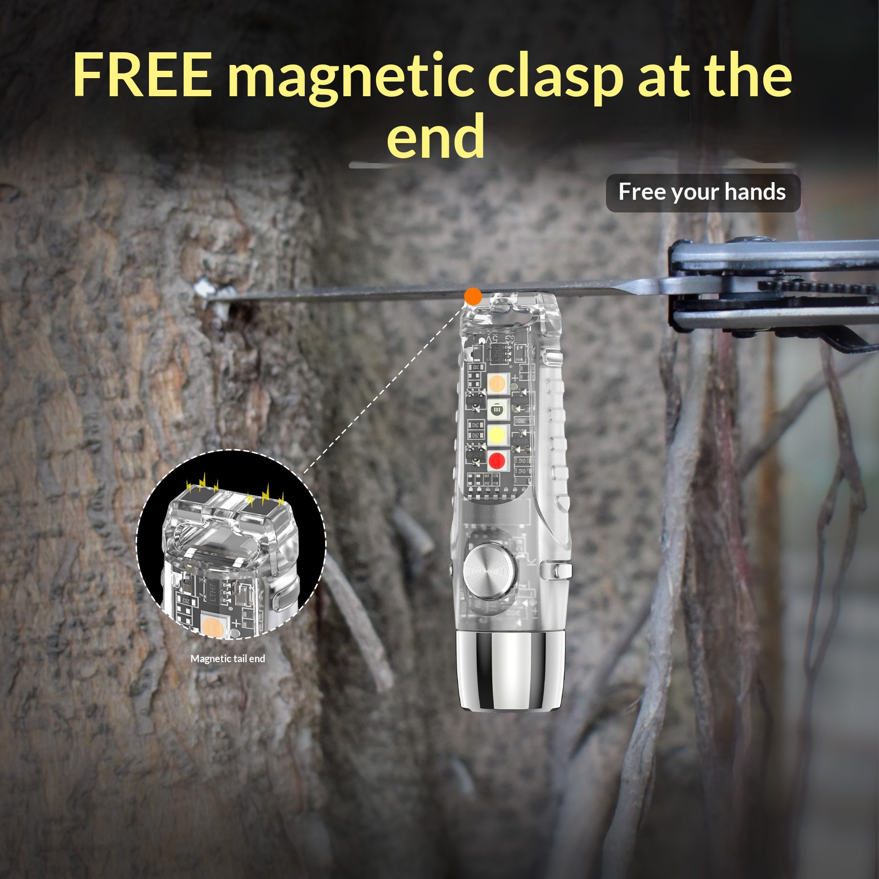 Main product image of S12Pro Keychain Flashlight, Rechargeable with UV Light