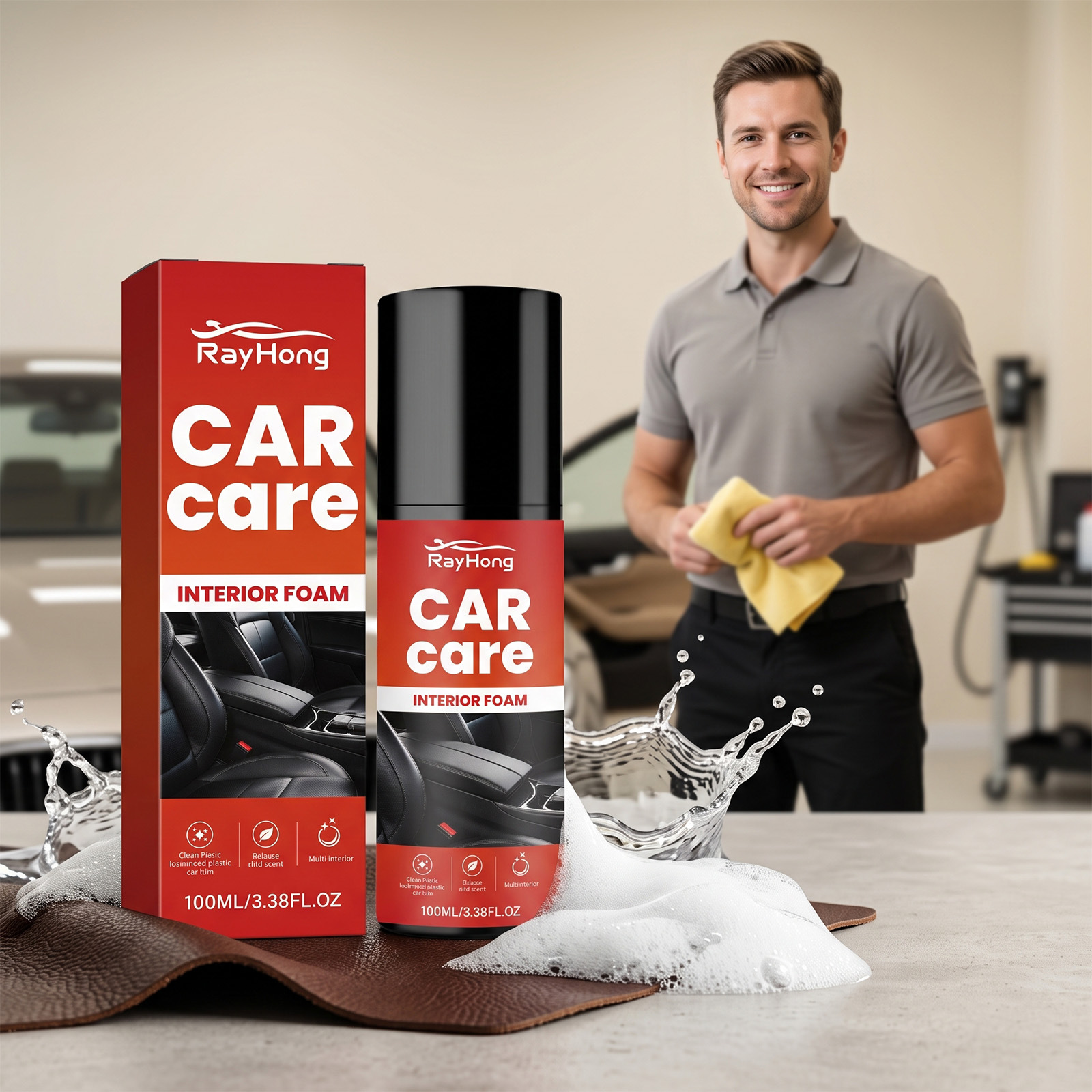 Main product image of Interior Cleaning Foam, Dual-Action Cleaner and Conditioner