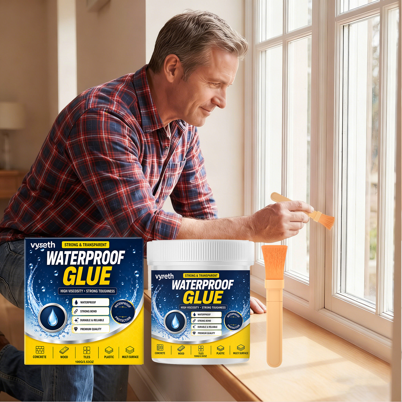 Main product image of Transparent Waterproof Sealant for Walls, Wood Boards, and Window Sills