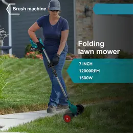 Product image of Electric Lawn Mower, Telescopic Handle, for Garden Maintenance
