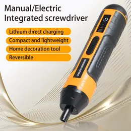Product image of Yellow Straight-Handle Lithium-Ion Electric Screwdriver, 4 Torque Settings