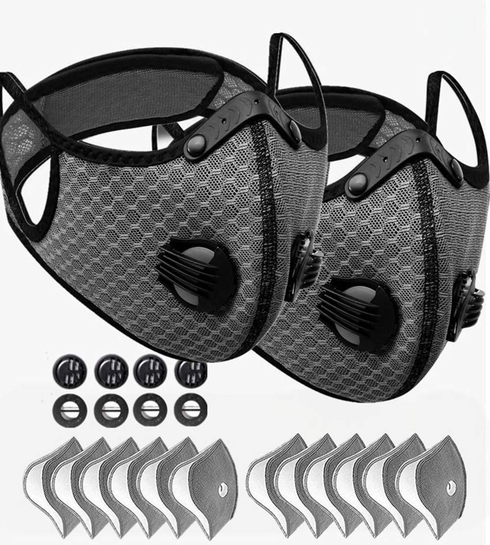 Main product image of 2Pcs Half Face Mask Respirator Filter Anti Pollution Washable Reusable Facepiece