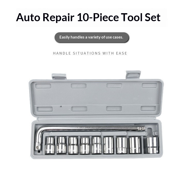 Main product image of 10-Piece Automotive Socket Set, External Hex