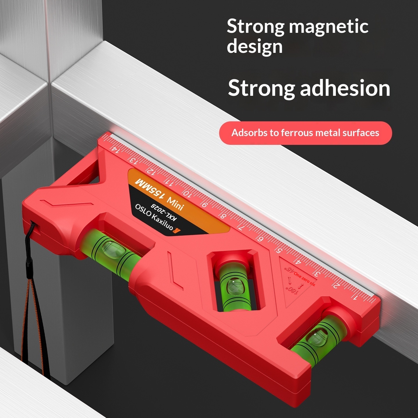 Main product image of Compact Metric Protractor and Pocket Level