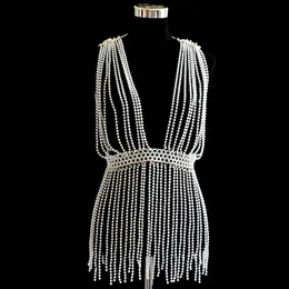 Product image of Hand-woven Pearl Waist Tassel Body Chain