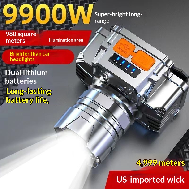 Main product image of Rechargeable Headlamp, Long-Range Beam for Outdoor Use