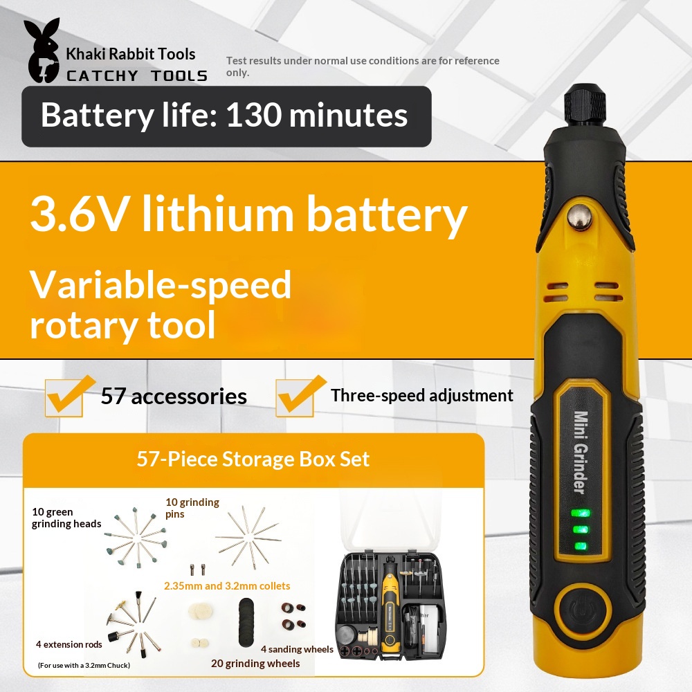 Main product image of Rechargeable Lithium Battery Electric Grinding Set with Transparent Box