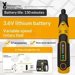 Product image of Rechargeable Lithium Battery Electric Grinding Set with Transparent Box