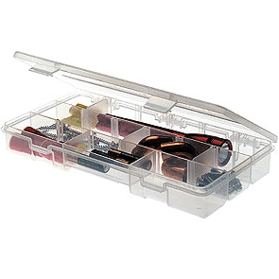 Plano Stowaway Utility Box With Adjustable Dividers Clear Small Parts And Tackle Organizer 9 Inch