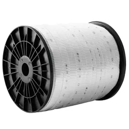 Polyester Pull Tape, 3/4" X 528' Mule Tape Flat Rope, 2500 Lbf Tensile Capacity, Printed Webbing Cable Pulling Tape For Packaging, Gardening, Commercial Electrical, Conduit Work, White
