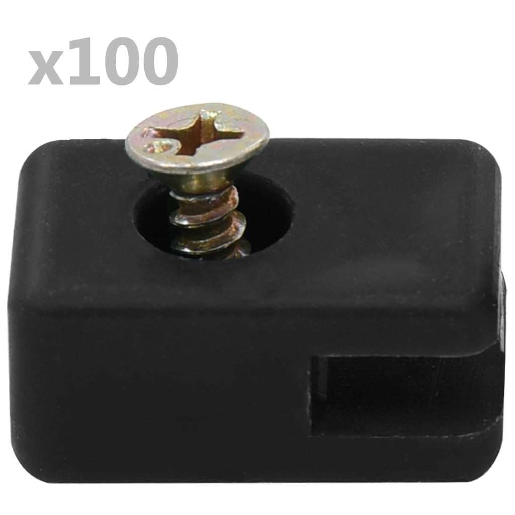 tension wire holder with screw, 100 sets, anthracite,