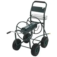 garden hose reel with 1/2" hose connection, 75 m steel
