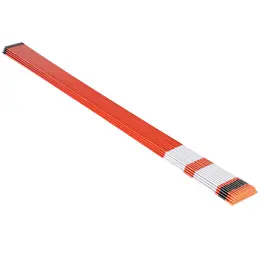 100-Pack Reflective Driveway Markers, 5/16" Dia, 72" Orange Snow Stakes