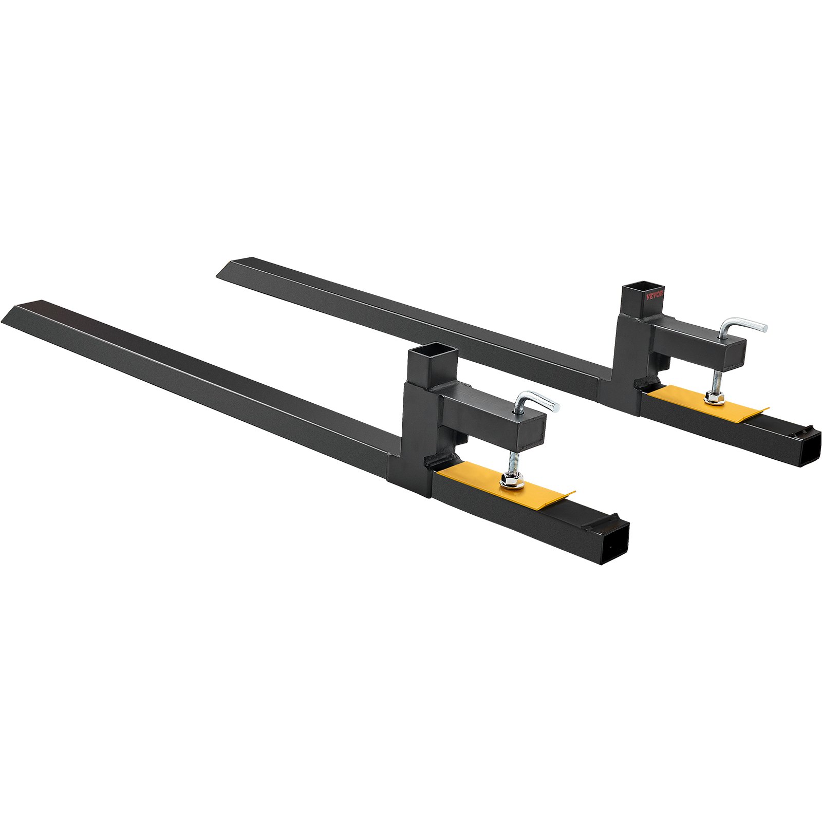 Clamp On Pallet Forks, 2000 Lbs Capacity Pallet Forks, 60' Tractor Bucket Forks, Heavy Duty Front Loader Attachment For Loader Bucket, Tractor, Skid Steer, Tractor Forks For Agriculture And Farm
