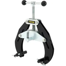 Pipe Clamp, 2 To 6 In, High Strength Ultra Clamp With Quick Acting Screws, Steel Pipe Alignment Tool With Lightweight Design, Black
