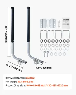 Product image of Boat Trailer Guide Poles, Adjustable, 40/48 In. Steel/PVC, 2-Pack