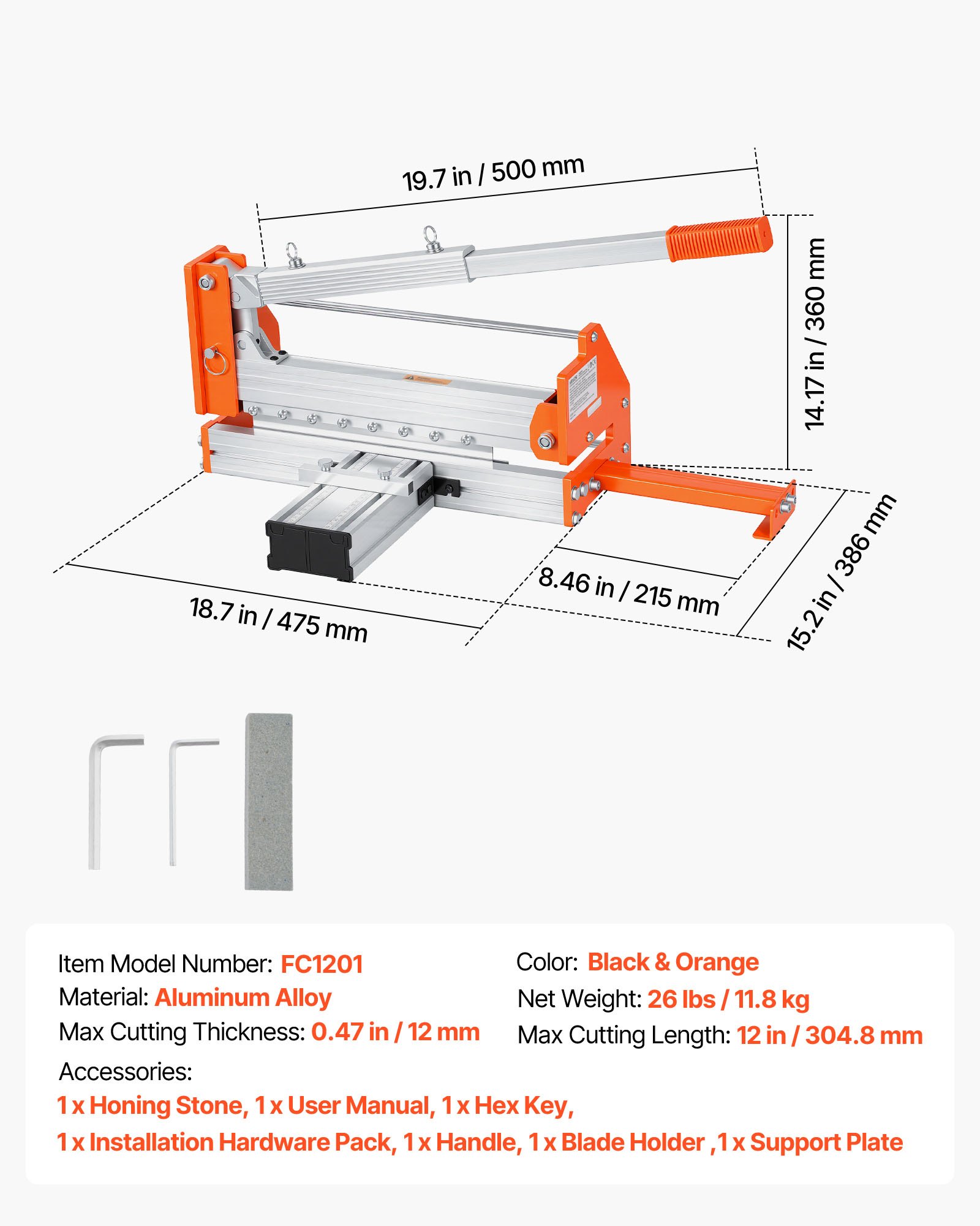 Main product image of 12 Inch Floor Cutter for Vinyl, Laminate, Engineered Wood, 12mm Capacity