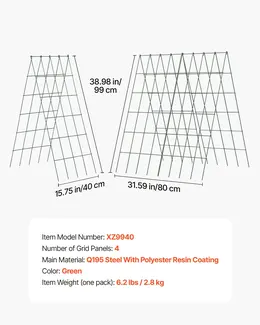 Cucumber Trellis 4 Pack, A-Frame Garden Trellises For Raised Bed, Metal Rustproof Coating Plant Support For Vine, Climbing Plants, Peas, Beans, Zucchini, Tomato, Flower (38.98 X 15.75 In X 4PCS)