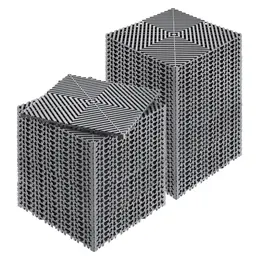 Interlocking Drainage Mat, 12 X 12 Modular Interlocking Cushion, 50 Pcs Splicing Drainage Mats, Non-Slip Gray PP Drainage Floor Tile And Shower Mat, For Garage, Garden, Kitchen & Outdoor