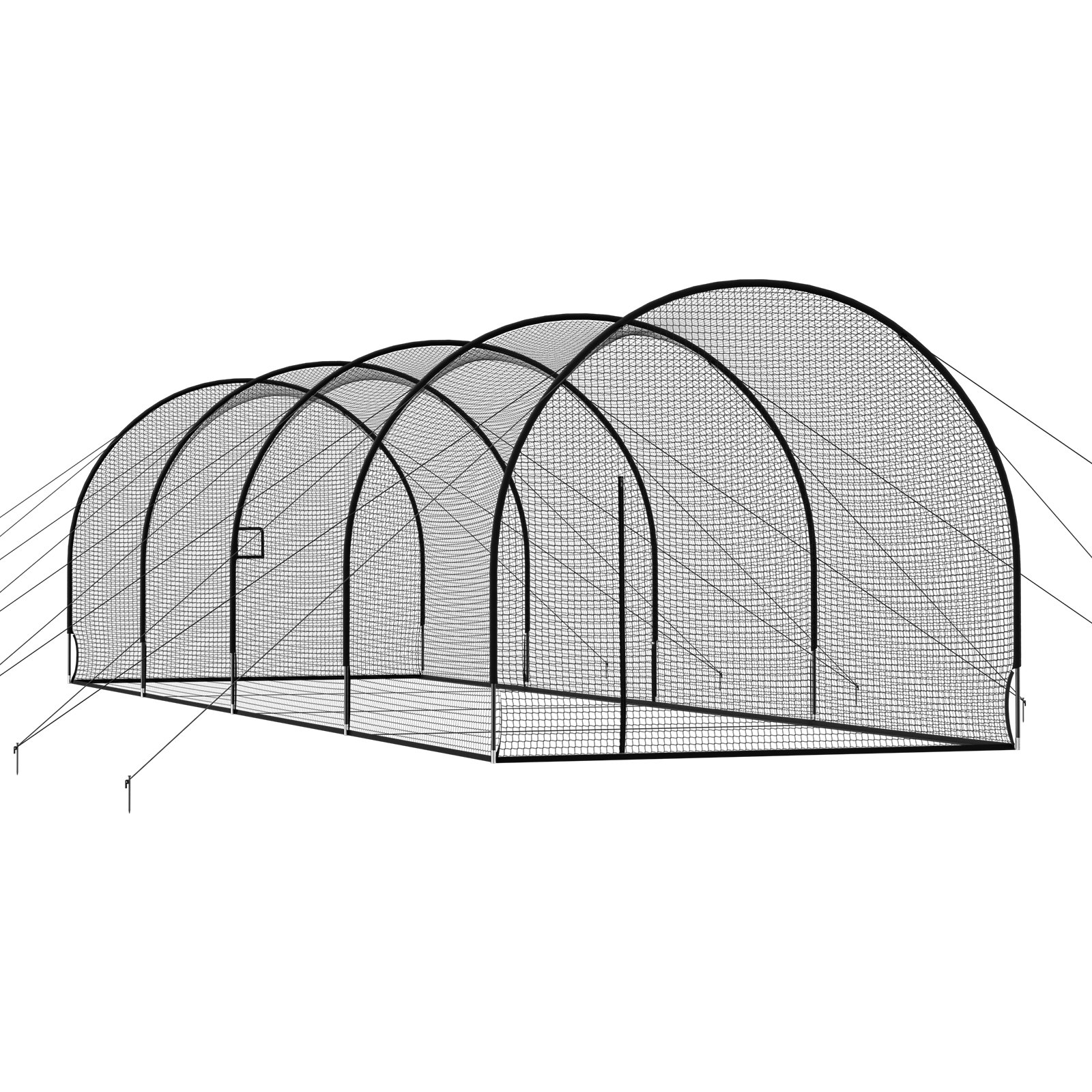 Baseball Batting Cage, 40.0 X 12.1 X 10.0 FT Freestanding Portable Batting Cage, Hitting Cages With 4-Ply Knotless Polyester & Pitching Machine Opening, Battings Cages Netting For Indoor Outdoor