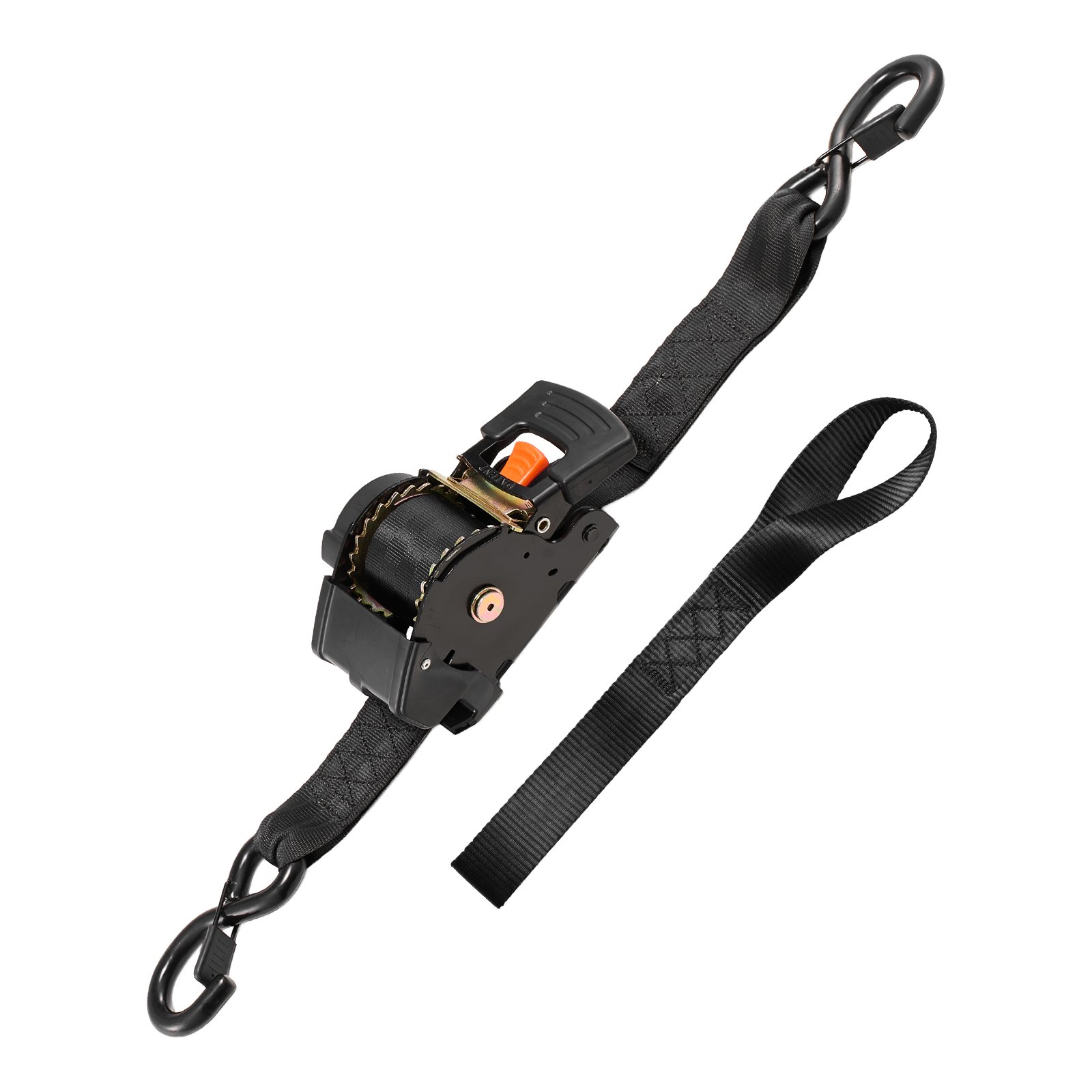 Retractable Ratchet Straps, 2 In X 10 Ft, Tie Down Straps With S Hooks, 3033 Lbs Break Strength, 2 Soft Loops, Tie Down Ratcheting For Moving, Trailers, Motorcycles, Kayaks, Car Roof, 2 Pack